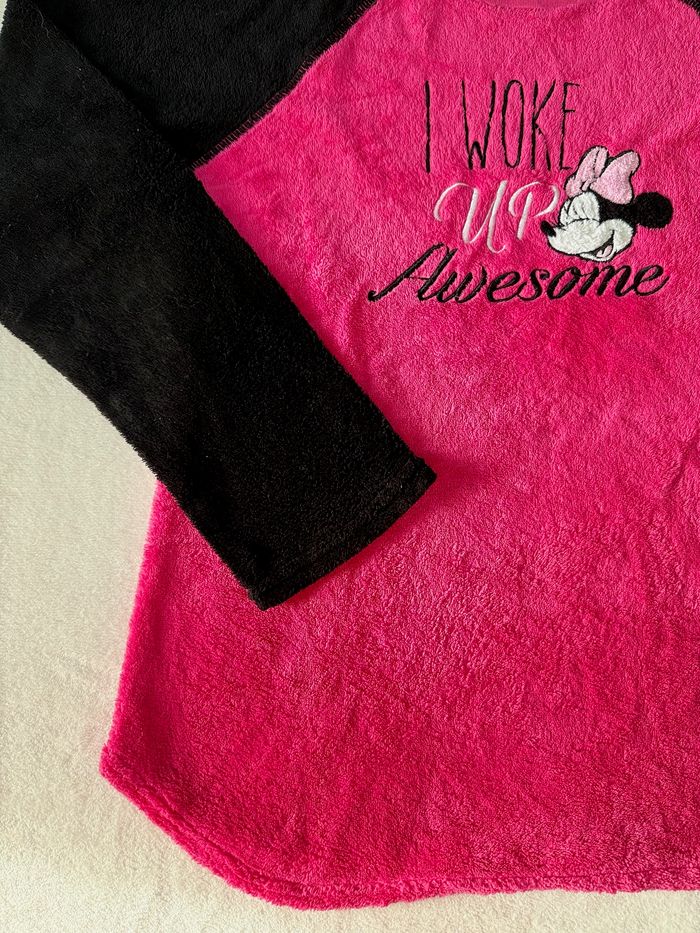 Haut de pyjama a manche longue disney minnie rose et noir taille M pour femme - photo numéro 4
