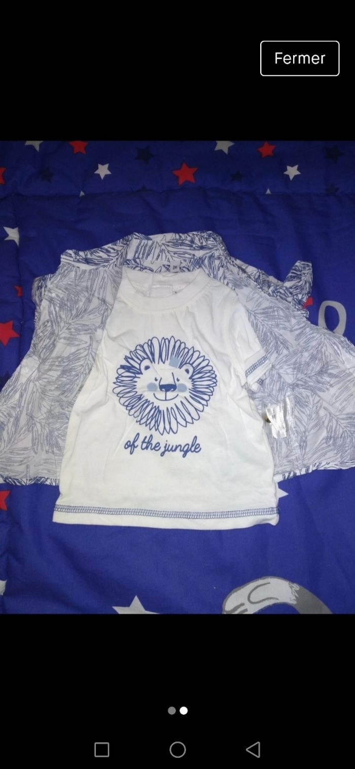 Ensemble t-shirt chemise - photo numéro 2