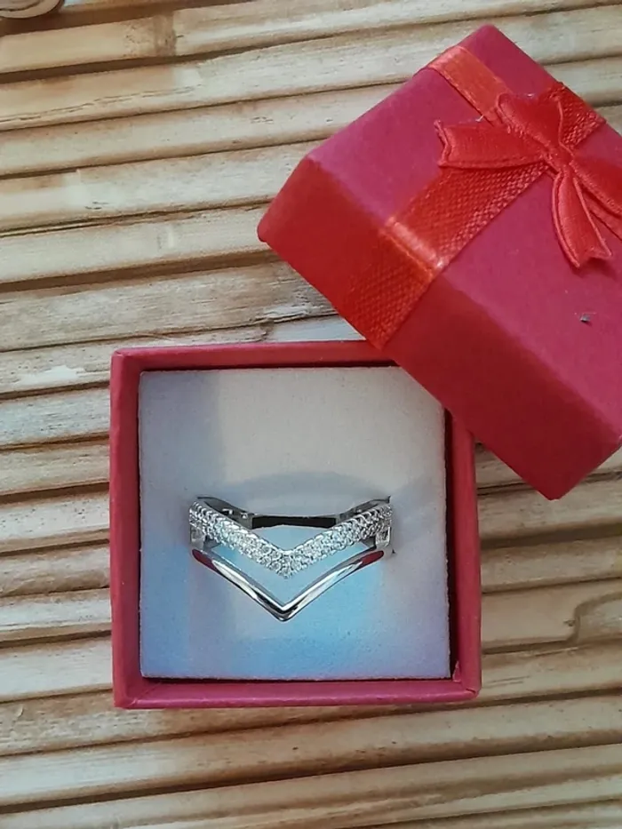 Bague argent 925, 2 en 1, couleur argentée, taille 58 - photo numéro 3