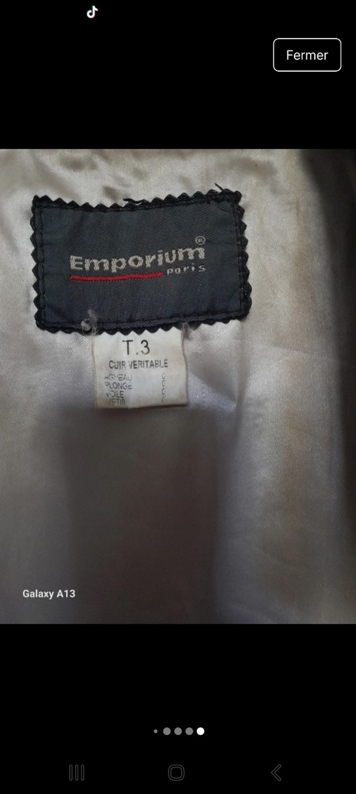 Veste mi longue en cuir T38 - photo numéro 9