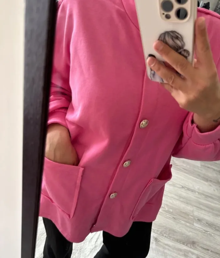 👚🌻Gilet rose neuf - Style élégant et confort assuré- pretty icon - photo numéro 13