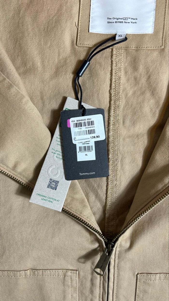 Veste Tommy Hilfiger - Coton Biologique - Beige taille XL - photo numéro 6