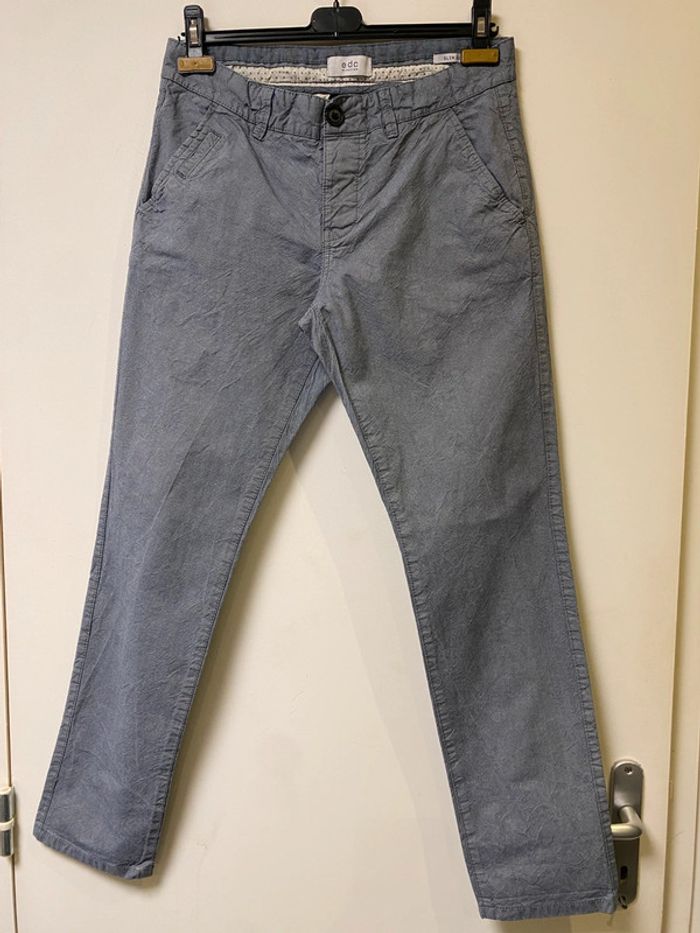 Joli pantalon bleu EDC Esprit taille L - photo numéro 2