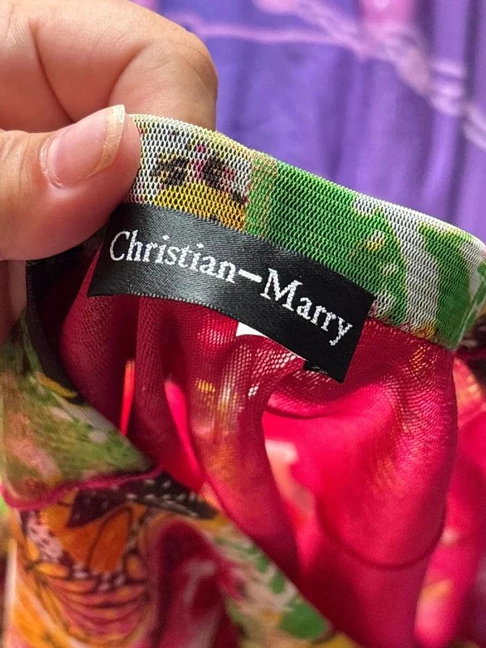 Magnifique jupe colorée taille 50 marque Christian marry • - photo numéro 5