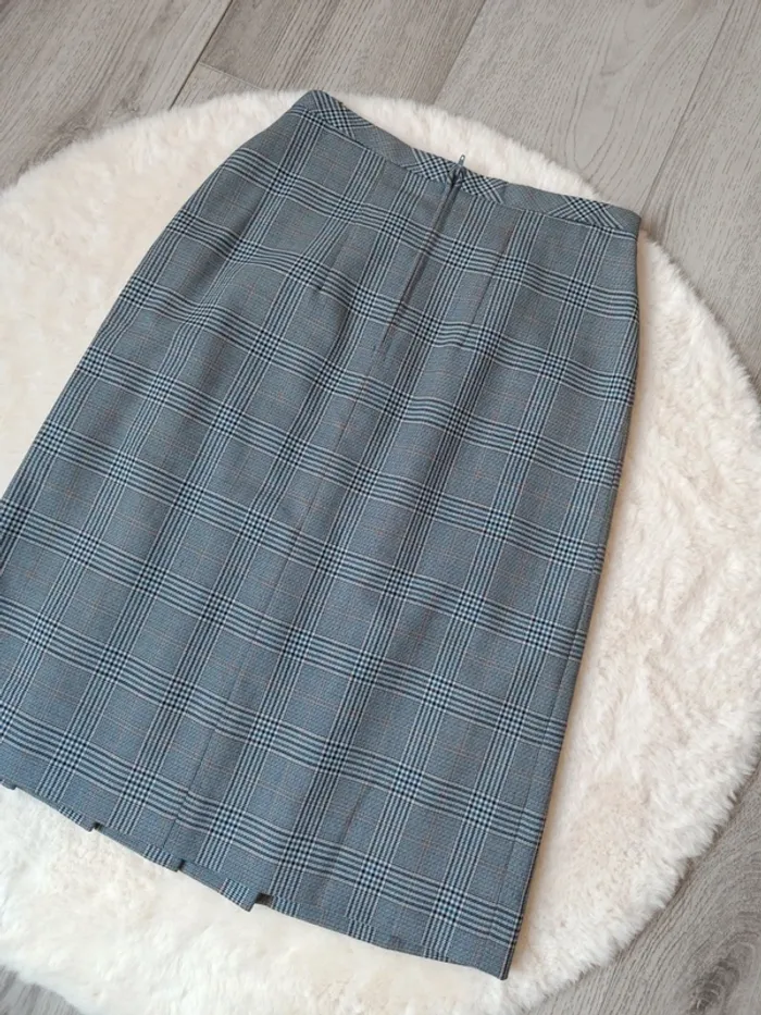 Jupe plissée carreaux prince-de-galles – Taille 38 (M) - photo numéro 4