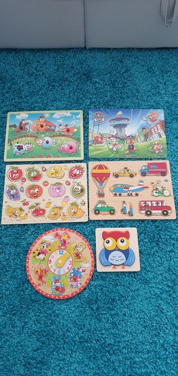 Lot puzzle en bois enfant