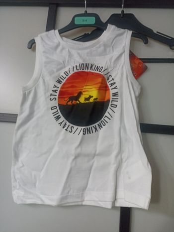 T-shirt débardeur Roi Lion taille 3,4 ans