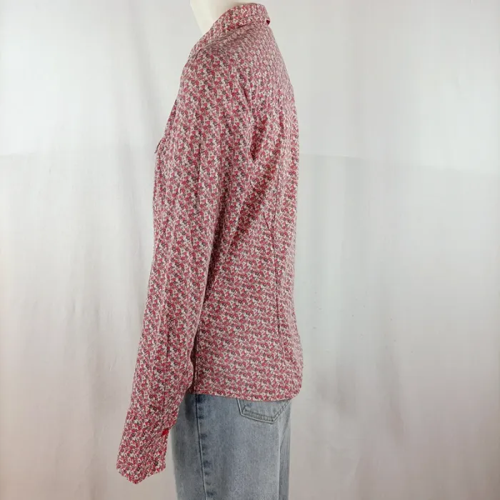 Chemisier à fleurs rouge rose - chemise femme été Vero Moda - L A1211 - photo numéro 3