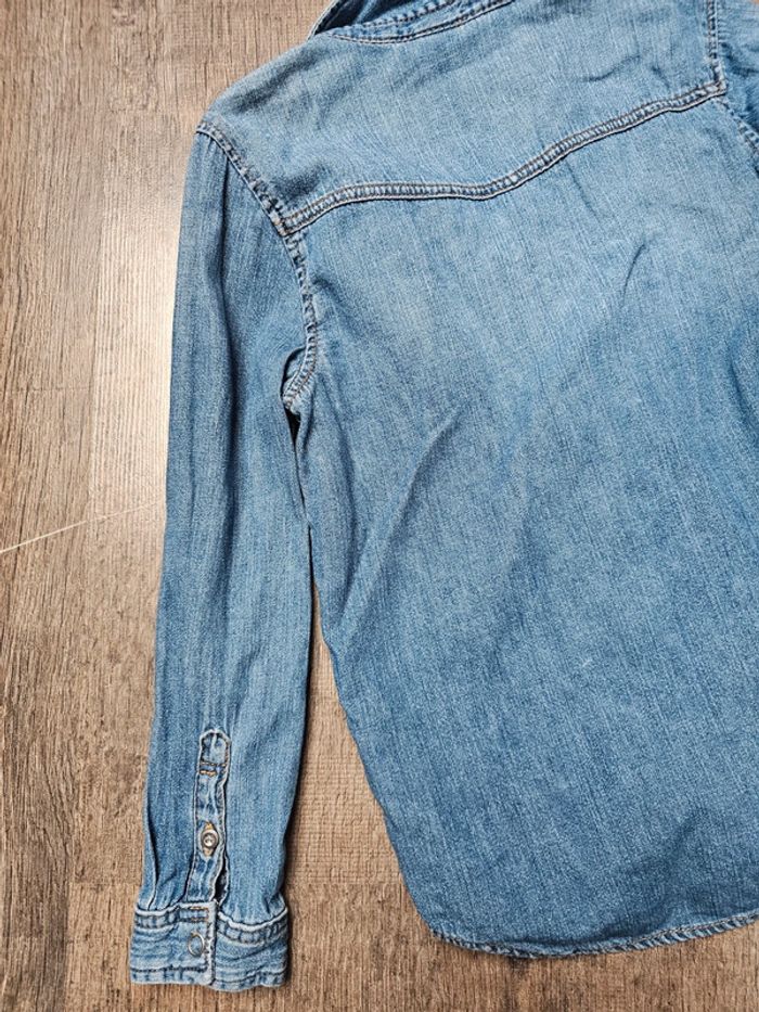 Chemise en jean bleu clair 6 ans - photo numéro 7