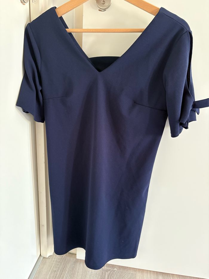 Robe courte droite bleu marine cache cache