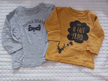 Lot de 2 tee-shirts 6 mois