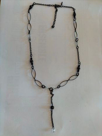 Collier sautoir noir