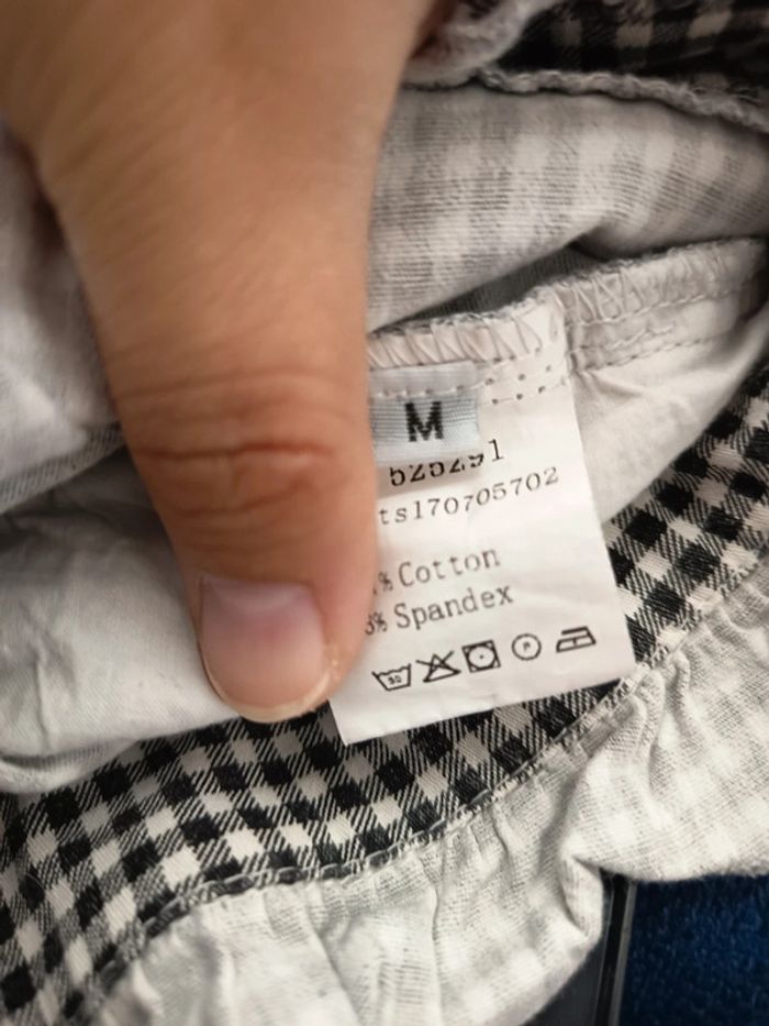 Pantalon pied de poule noir et blanc shein - Taille S 36 - photo numéro 6
