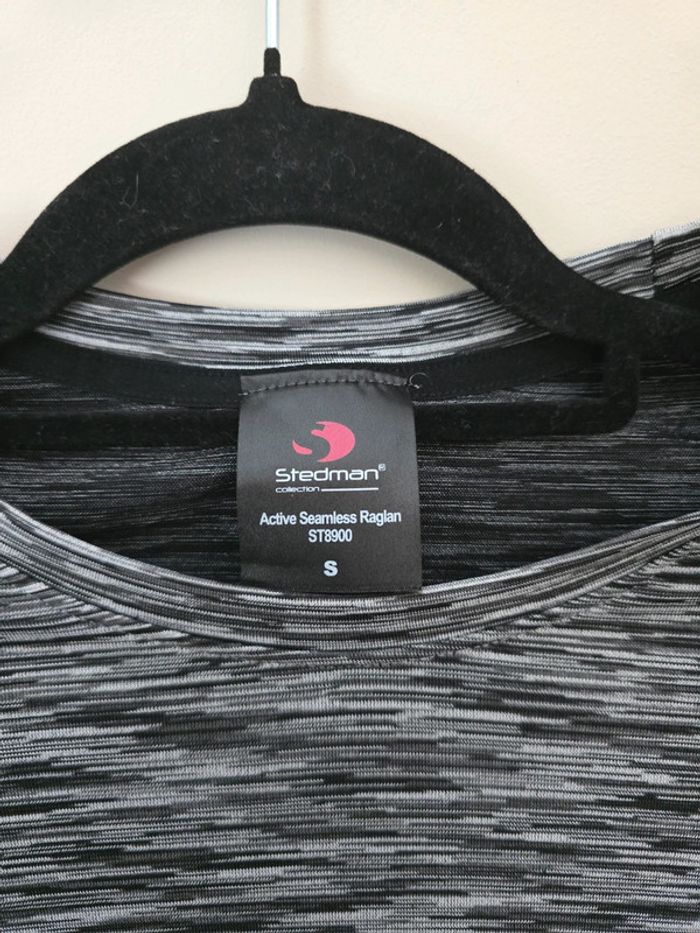 t-shirt sport femme stedman seamless gris s respirant fitness - photo numéro 3