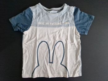 Tee-shirt manches courtes garçon C&A bleu blanc miffy 98 cm