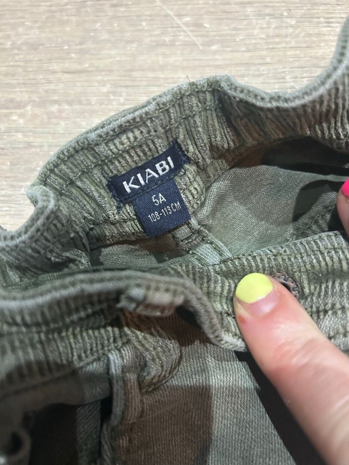 Pantalon réglable type jean vert 5 ans