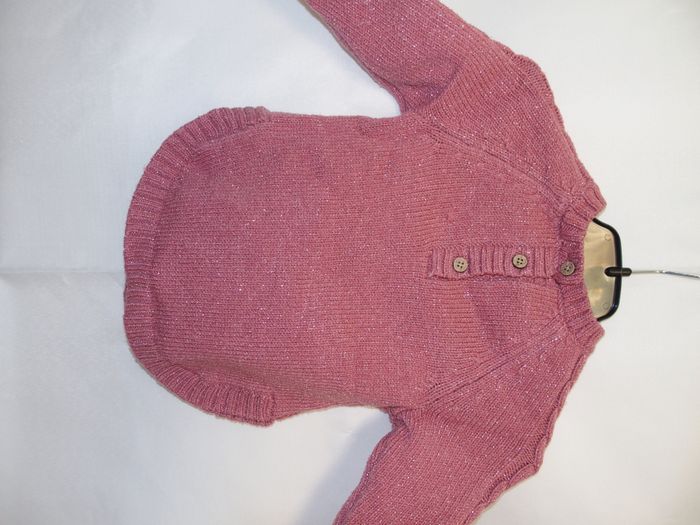 Pull laine rose paillette - photo numéro 2