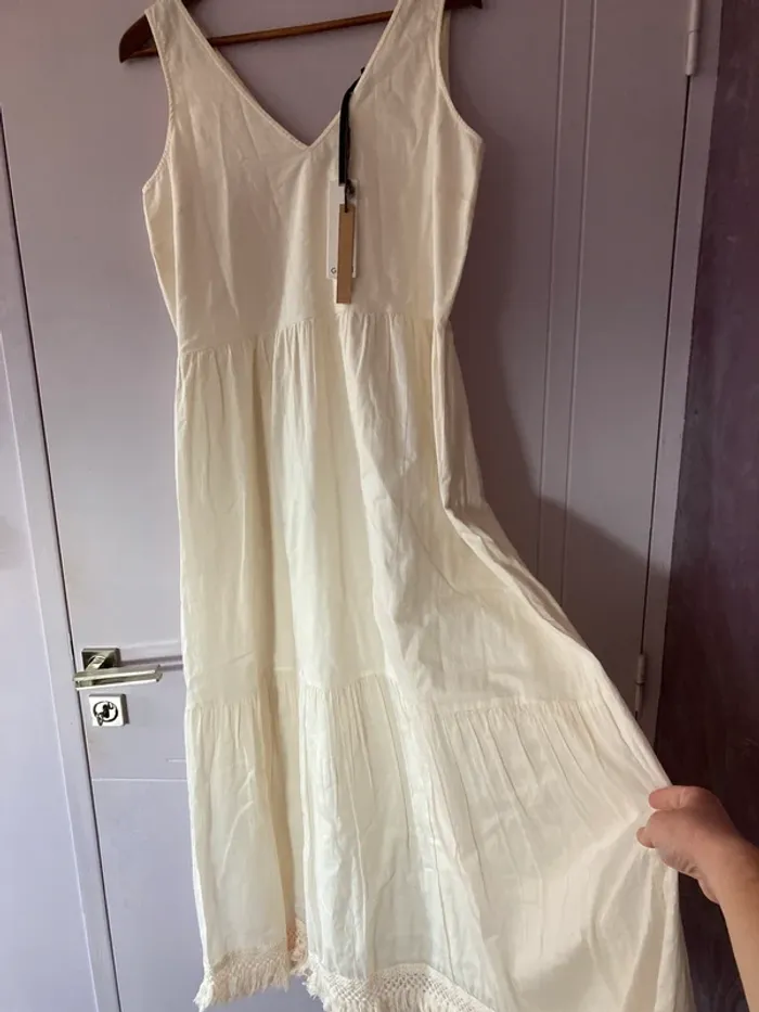 Superbe robe longue beige Gaudi bohème chic - photo numéro 4
