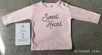 Haut manches longues 1mois