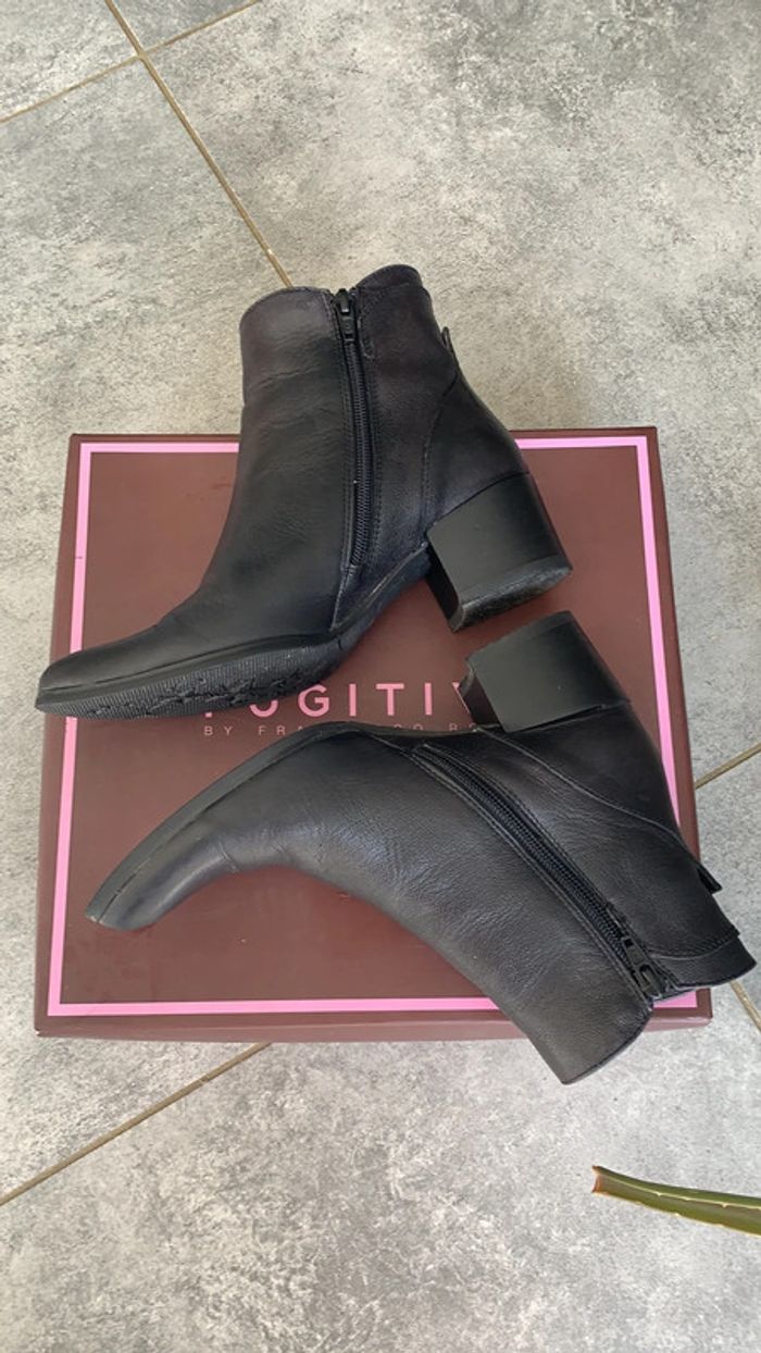 Bottine Fugitive noire cuir - photo numéro 3