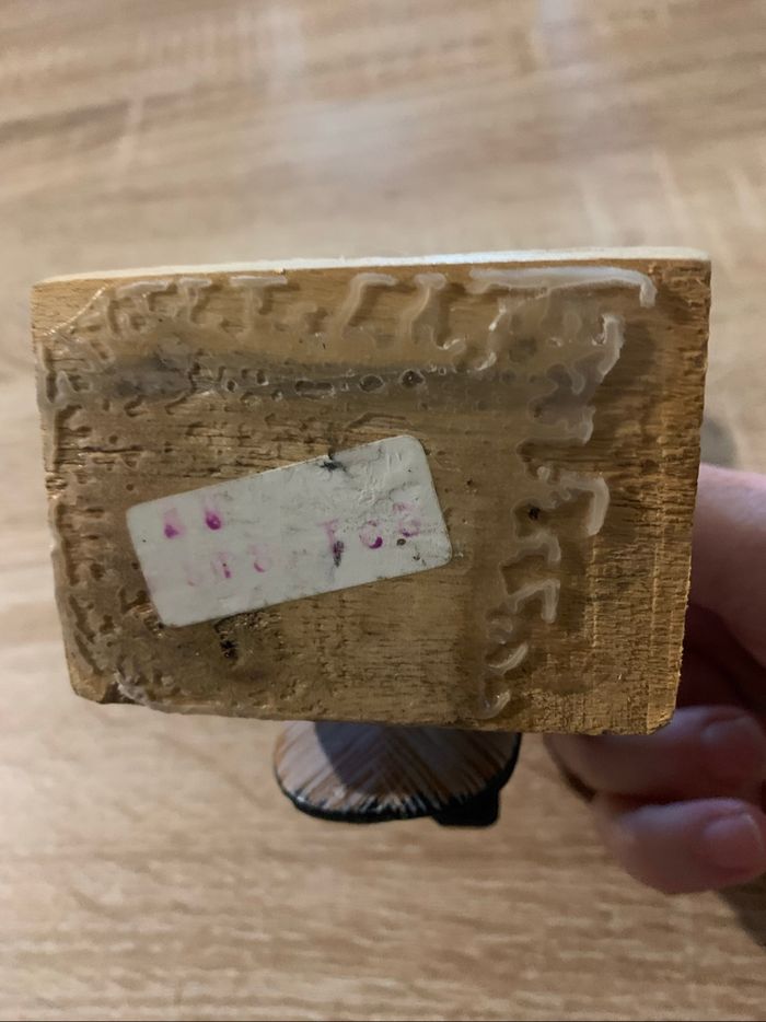 Bibelot chouette en bois peinte - photo numéro 6