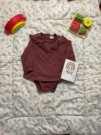 teeshirt manches longues body intégré violet motifs étoiles 12 mois tape à l'oeil