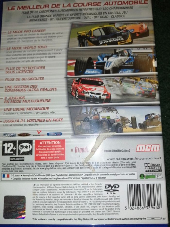 Jeu de PS2 : Toca race driver 3 - photo numéro 2