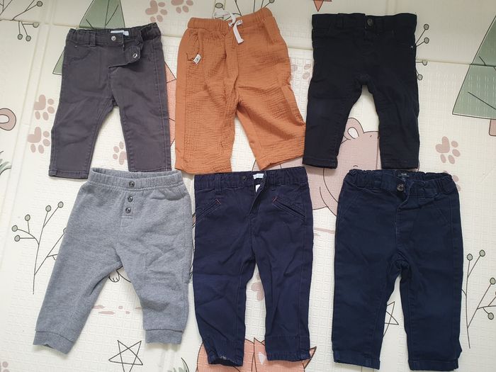 Lot mi-saison taille 12 mois (haut manches longues, pantalons, sweat) - photo numéro 4