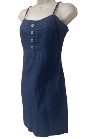 Cache-cache, robe bleu marine à bretelles 38