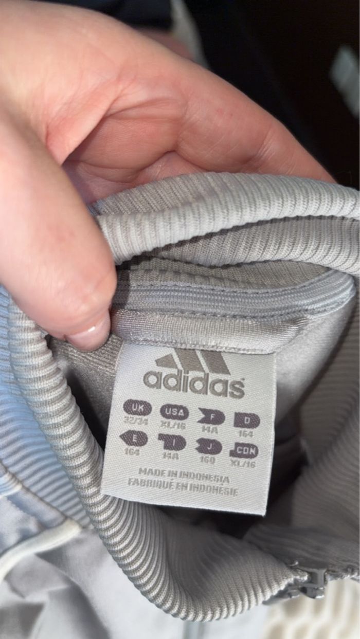 Adidas - Veste de sport vintage - Taille 14A/XS - Gris perle - photo numéro 5