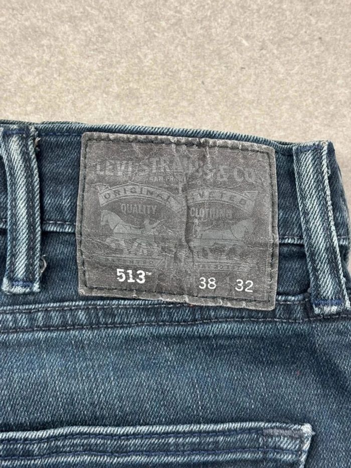 Jean pantalon coupe droite 513 levis noir/bleu W38 L32 - photo numéro 3