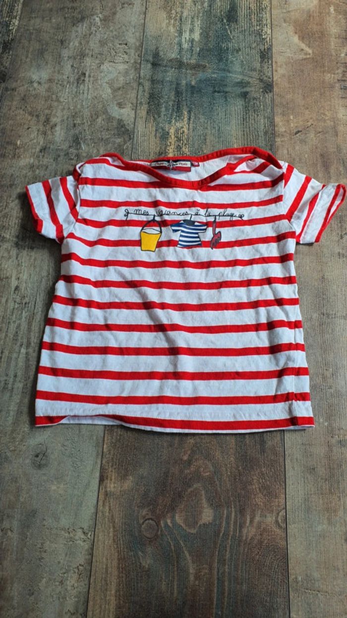 Tshirt crique privée 2 ans mais taille 3 ans en très bon état