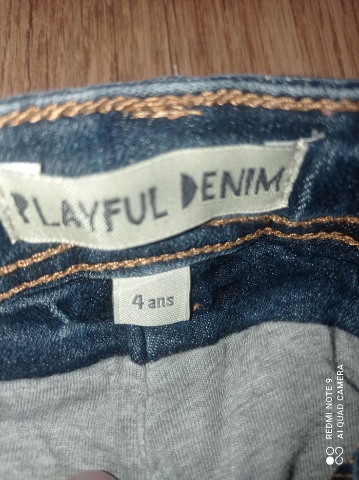Jean doublé hiver garçon, Playful denim, taille 4 ans - photo numéro 6