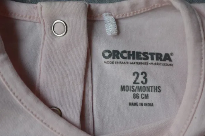 T-shirt rose Orchestra papillon fille 24-36 mois - photo numéro 4