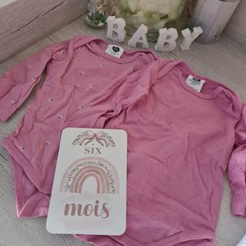 Lot de 2 body 6 mois Mots d'enfants