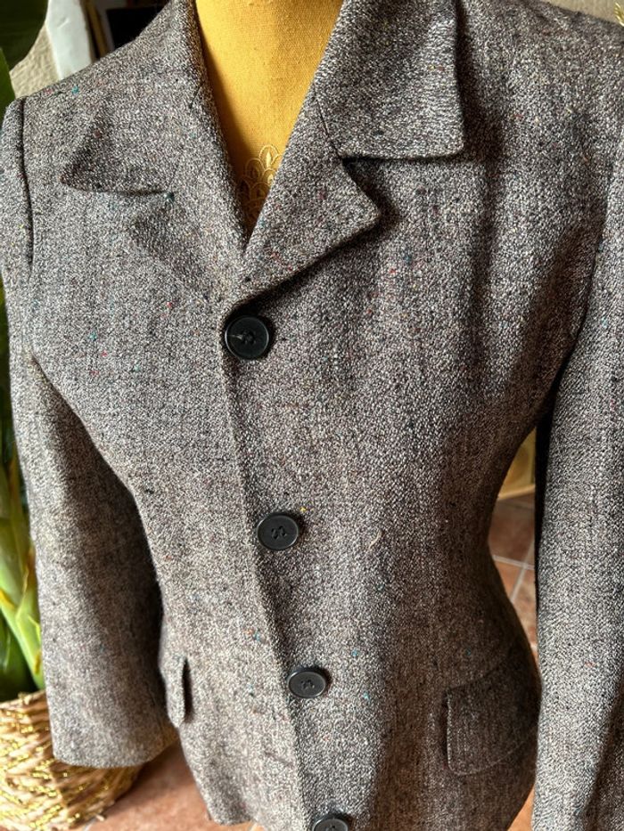 Kookai veste cintrée couleur marron mouchetée multicolores - photo numéro 3