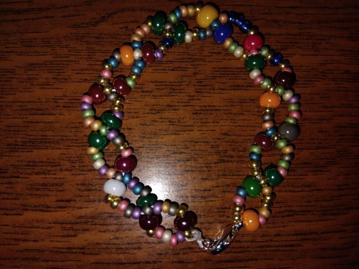 Bracelet en perles de rocaille avec fermoir en acier inoxydable - photo numéro 1