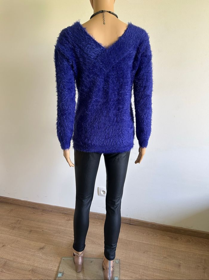 Pull bleu tout doux à manches longues Morgan taille M comme neuf - photo numéro 6