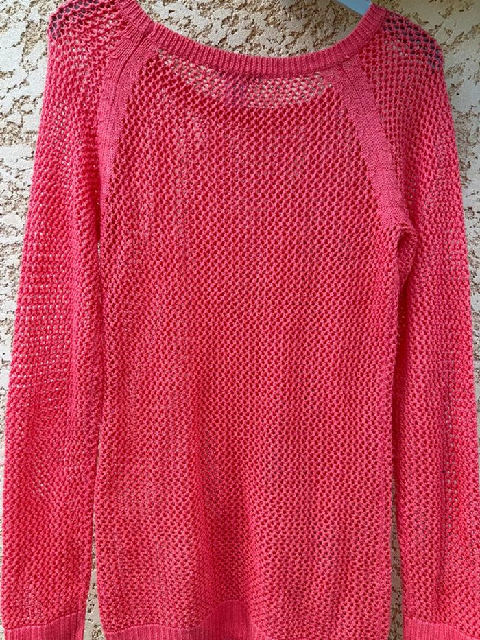 Pull en maille orange corail - photo numéro 5