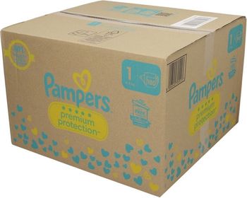 Pampers Couches Premium Protection Taille 1, 180 pièces