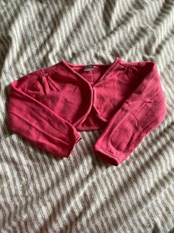 Gilet, boléro bébé rose tao 18m