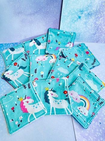 Lingettes lot de 11  lavable et réutilisable