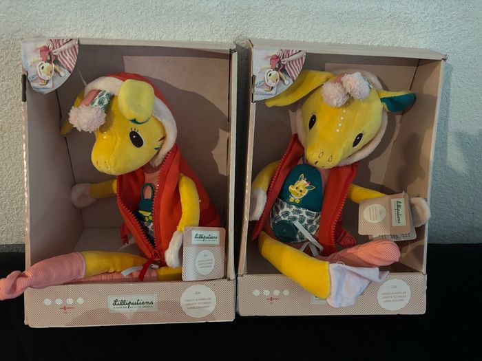 Lot de 2 doudou neuf liliputiens