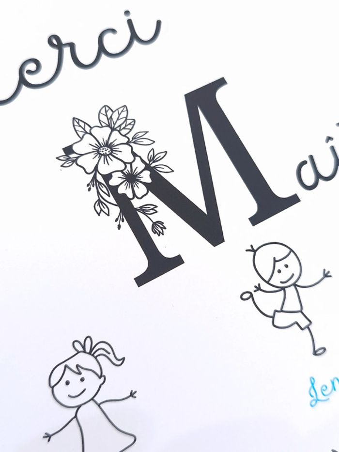 Magnifique Affiche format A3 cadeau Maître fin d'année - photo numéro 7