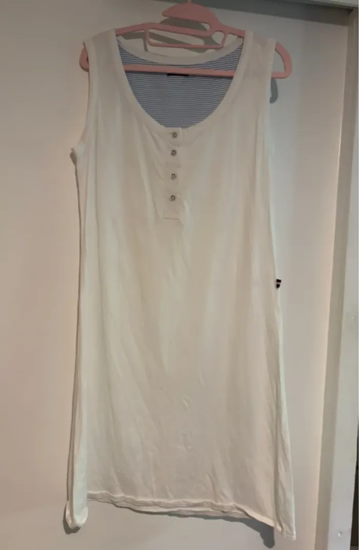 Robe débardeur blanche Grand Voile, taille 44