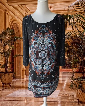 Robe satinee a motifs, Promod, taille 40