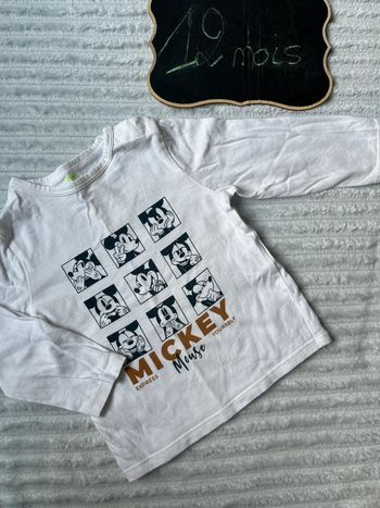 Teeshirt manches longues Mickey 12 mois