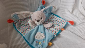 Doudou plat bleu chien Influx