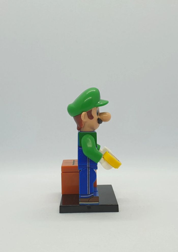 🍄 Figurine Super Mario - Luigi avec une Brique - (Style Lego) 🍄 - photo numéro 8