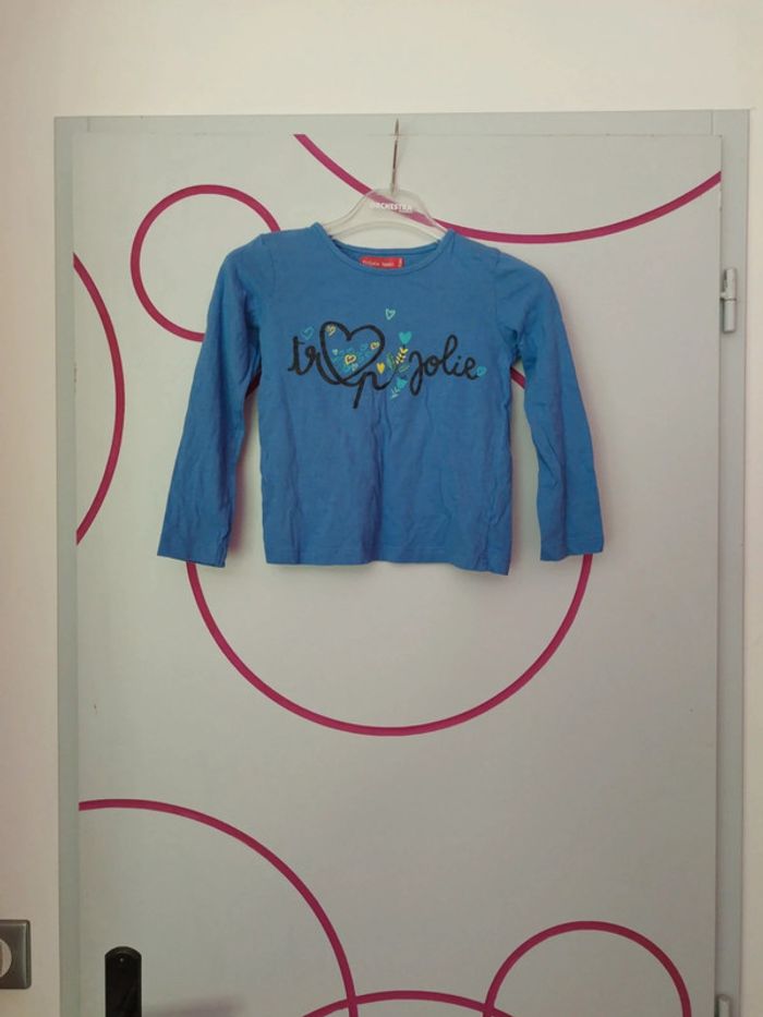 Tee-shirt manches longues fille tissaia taille 5 ans b7